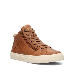 Taos Footwear Women's Tan Winner High-top Leather Sneaker